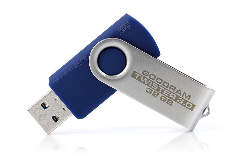 PENDRIVE 32GB USB 3.0 GOODRAM TWISTER BLUE RETAIL9 ND123