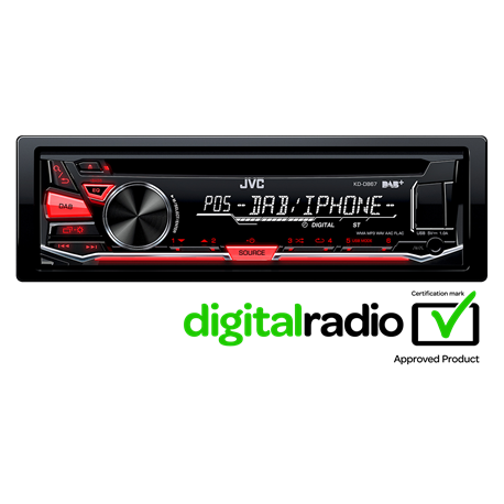 JVC KD-DB67 Radioodtwarzacz CD/USB/MP3 Tuner DAB
