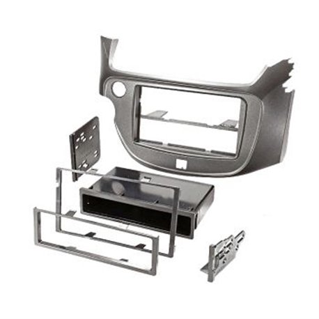 Ramka radiowa 1-DIN/2-DIN Honda Jazz 09-12 Fit 09 Srebrna