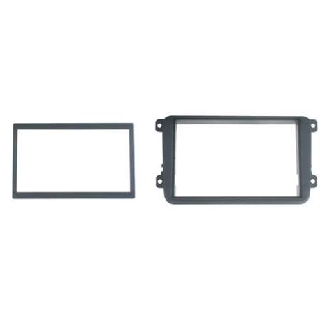 Ramka radiowa 2-DIN VW Touran, Golf 5, Passat, Skoda, Seat Szara