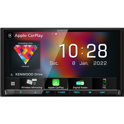 Kenwood DMX8021DABS - Radioodtwarzacz 2-DIN 7-calowy wyświetlacz BT Apple CarPlay Android Auto
