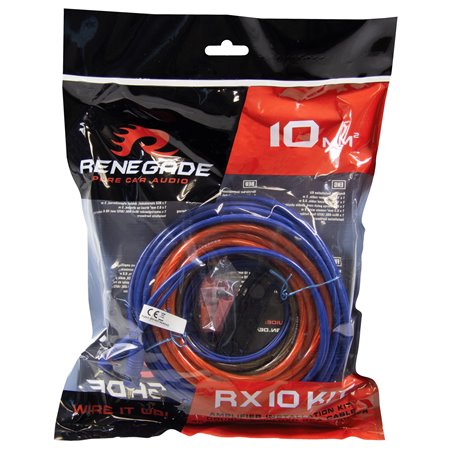 Renegade RX10KIT - zestaw przewodów do montażu wzmacniacza przekrój 10mm2