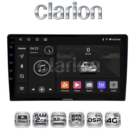 Clarion GL700 - Stacja Multimedialna 9" Android DSP 2GB RAM 32GB Wi-Fi