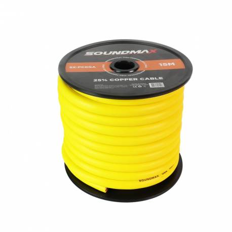 Soundmax SX-PC0GA Kabel zasilający 0GA 53mm2 Żółty matowy